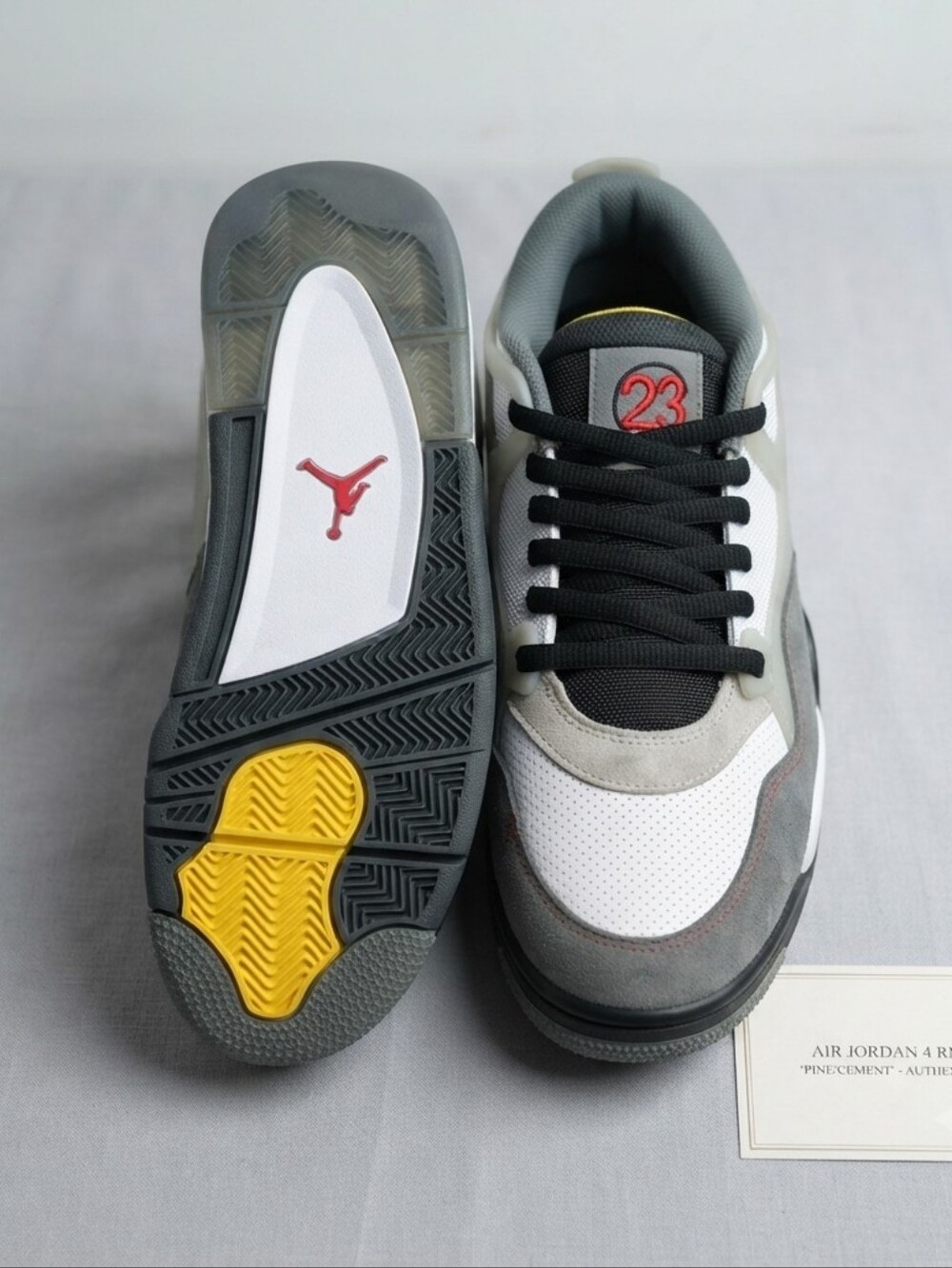 Nike Air Jordan 4 RM Premium White- Grey IB8052-100 Mens New Suze 8.5